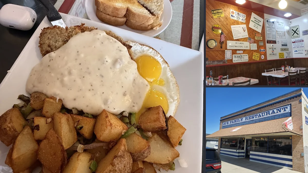 Casual family restaurant interior with a quiet, historic feel.