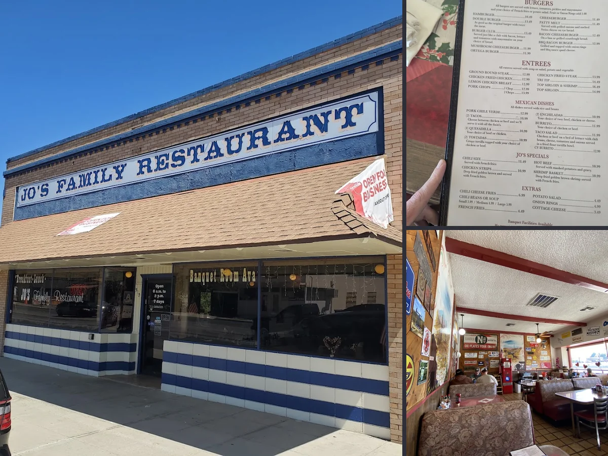 Casual family restaurant interior with a quiet, historic feel.