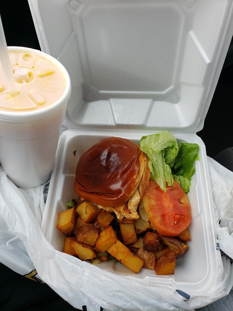 Chicken Sandwich with Home Fries